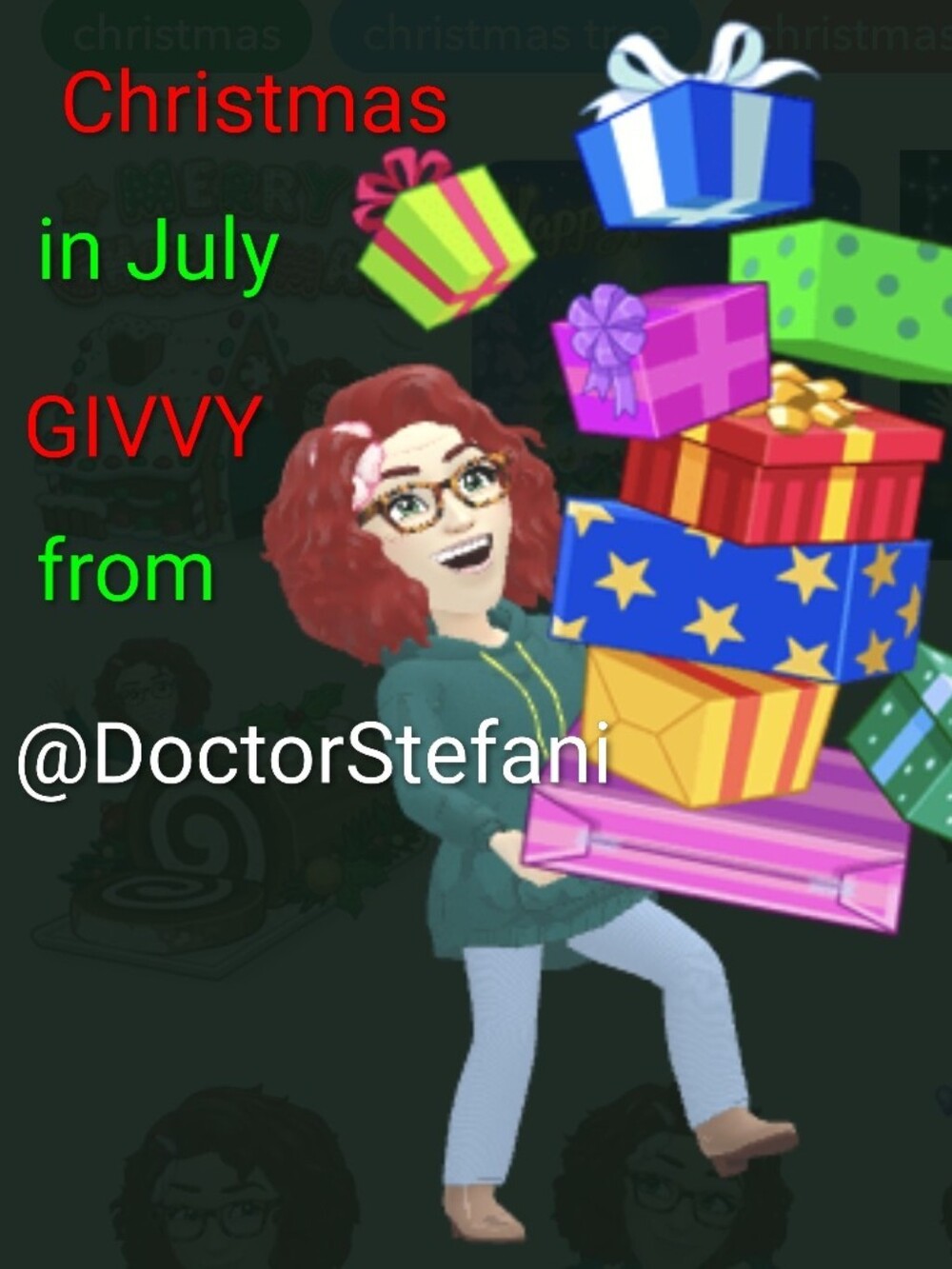 @Burnsjennifer 🎄 CHRISTMAS IN JULY 🎄 GIVVY 🎁 From @DoctorStefani 🎁 7/11/26